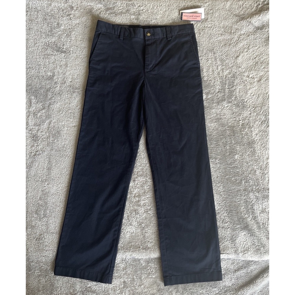 Vineyard Vines Boys Teen Navy Blue Pants Size 14 Adjustable Waistband